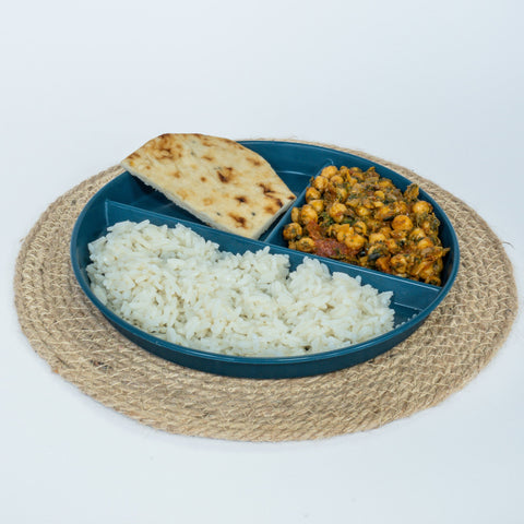Spinach & Chickpea Curry with Rice (v)